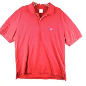 Brooks Brothers Mens Short Sleeve Cotton Rugby Polo Shirt Red Size XL